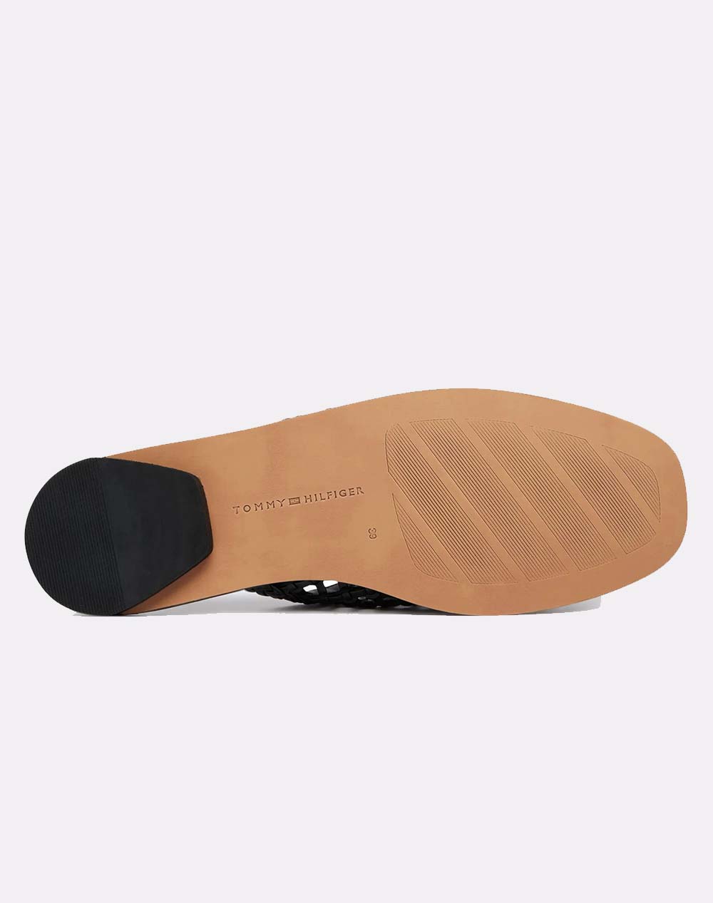 TOMMY HILFIGER HILFIGER LEATHER FLAT MULE