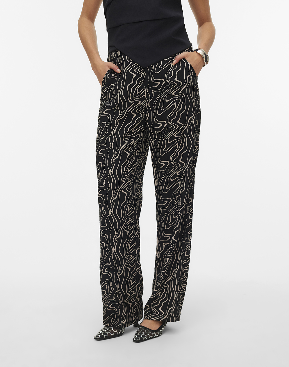 VERO MODA VMEASY JOY HW WIDE PANTS WVN GA