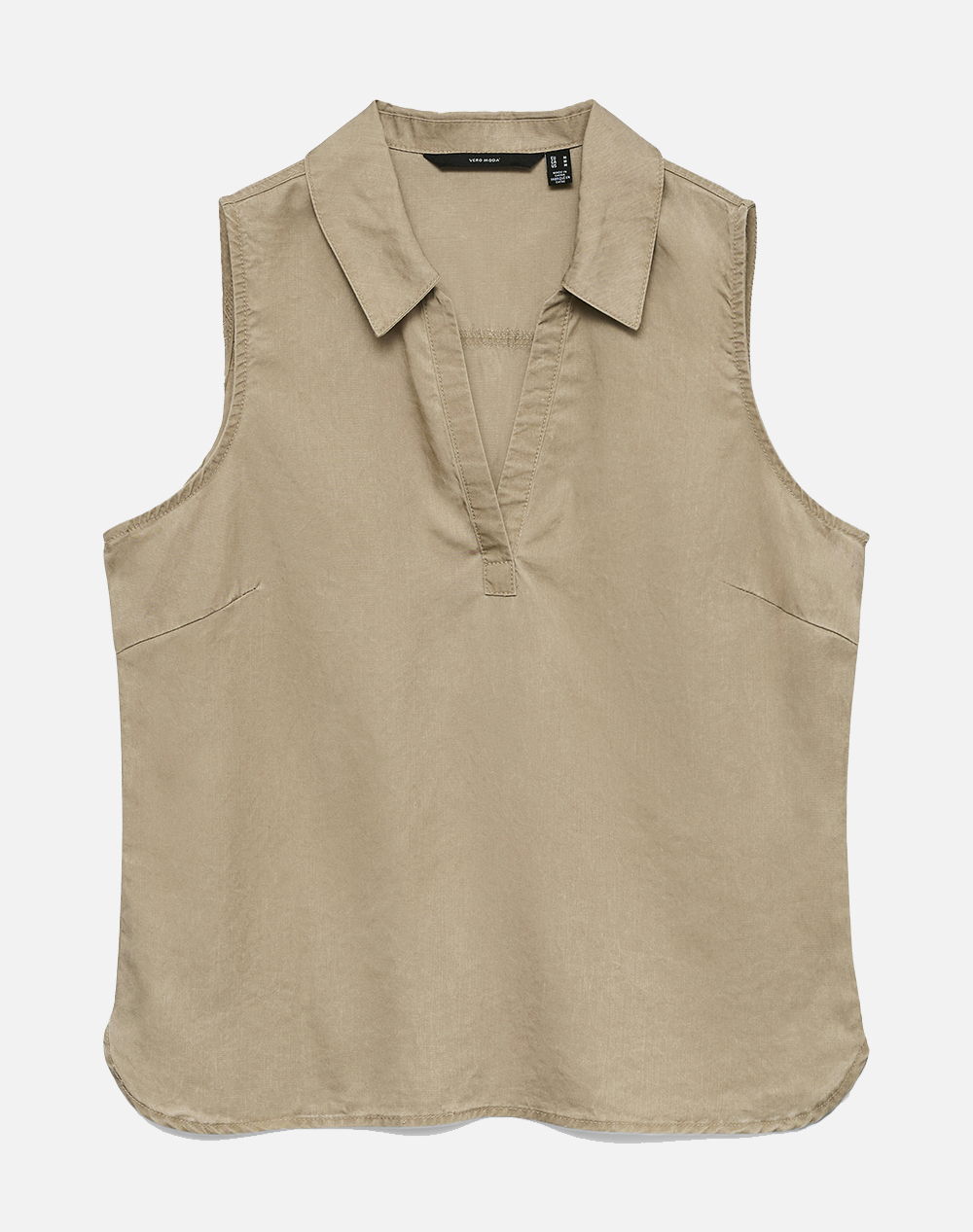 VERO MODA VMHARPER SL COLLAR SHORT TENCEL TOP GA