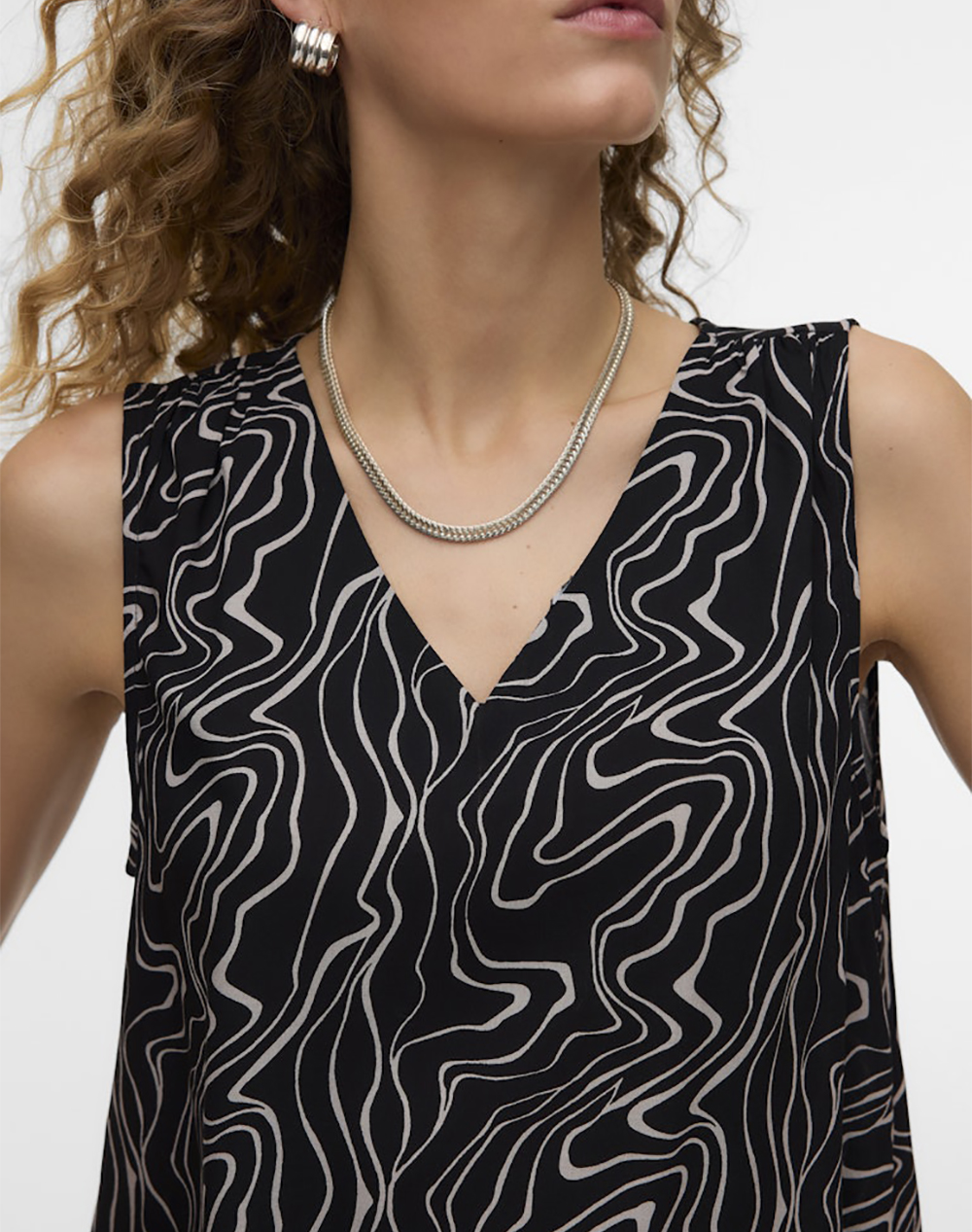 VERO MODA VMEASY JOY S/L V-NECK TOP WVN GA