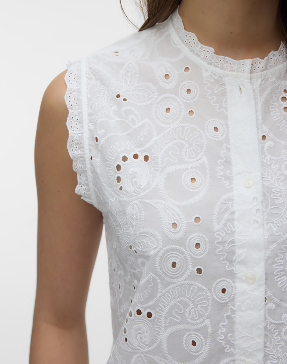 VERO MODA VMEMILY EMB SL TOP WVN