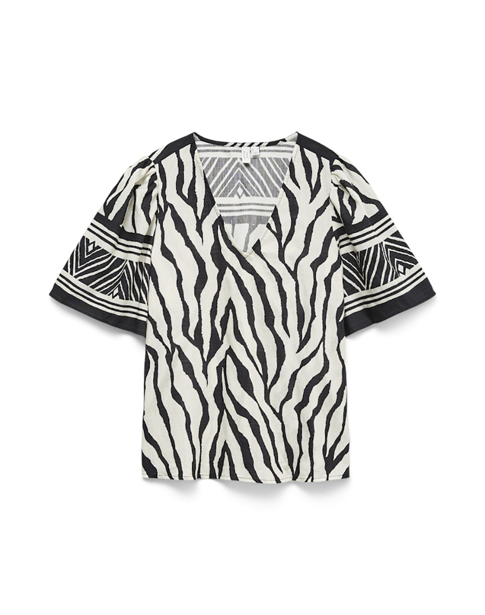 VERO MODA VMKAMILLE 2/4 V-NECK TOP WVN BTQ BE