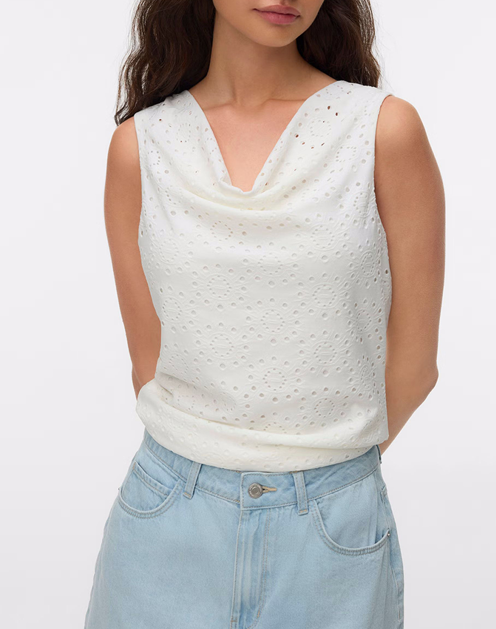 VERO MODA VMTASSA LIV SL WATERFALL TOP JRS