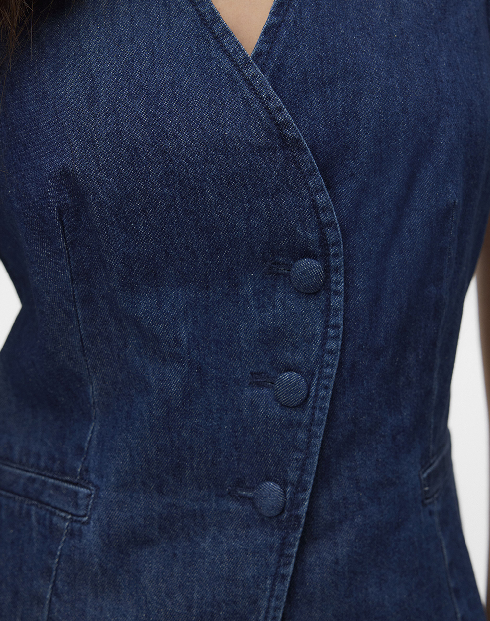 VERO MODA VMVITA SL DENIM WAISTCOAT YO3102