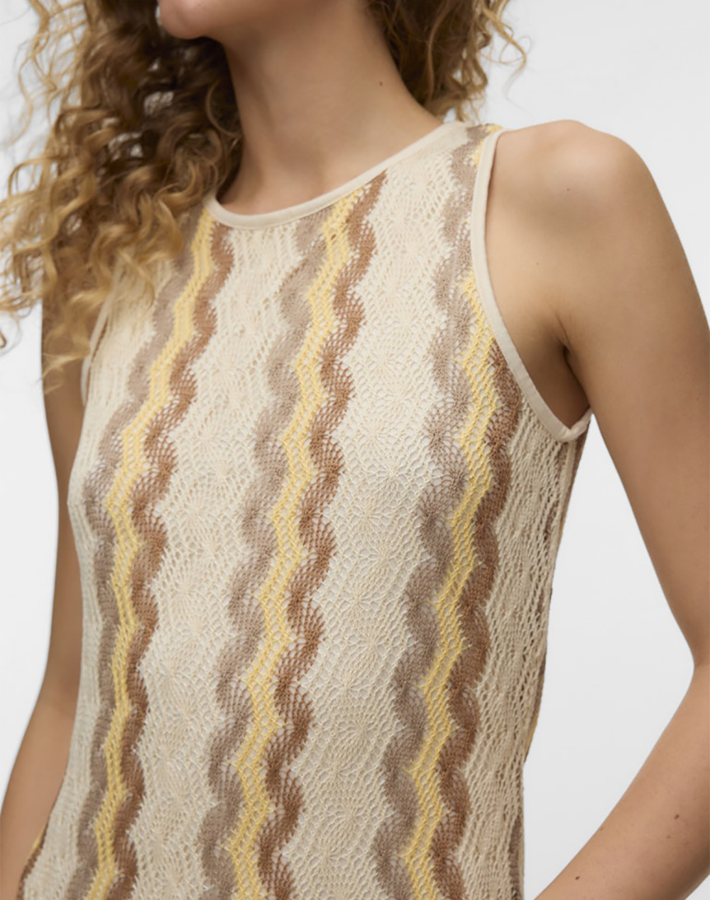 VERO MODA VMTERESA SL O-NECK 7/8 DRESS JRS GA