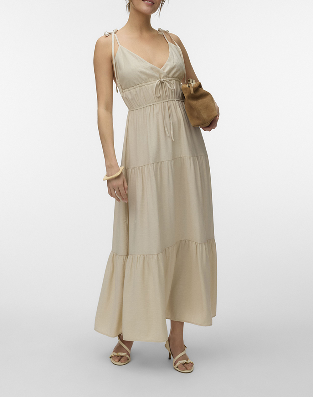 VERO MODA VMATHENA SINGLET DETAIL ANKLE DRESS WVN