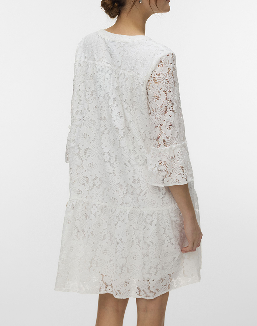 VERO MODA VMHONEY LACE 3/4 V-NECK TUNIC WVN GA