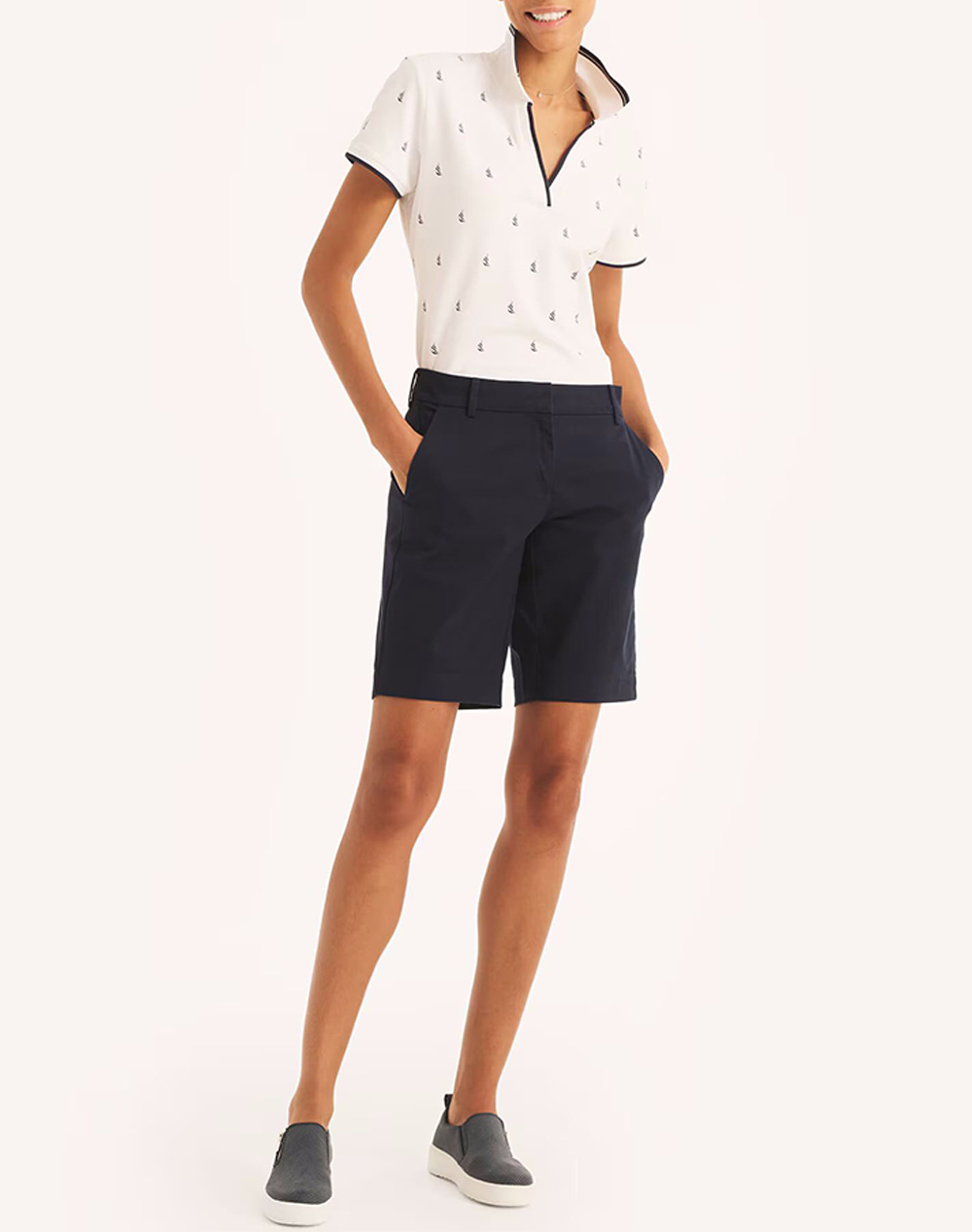 NAUTICA BERMUDA/SHORTS 10 ANCHOR STRETCH TWILL SOLID SHORT