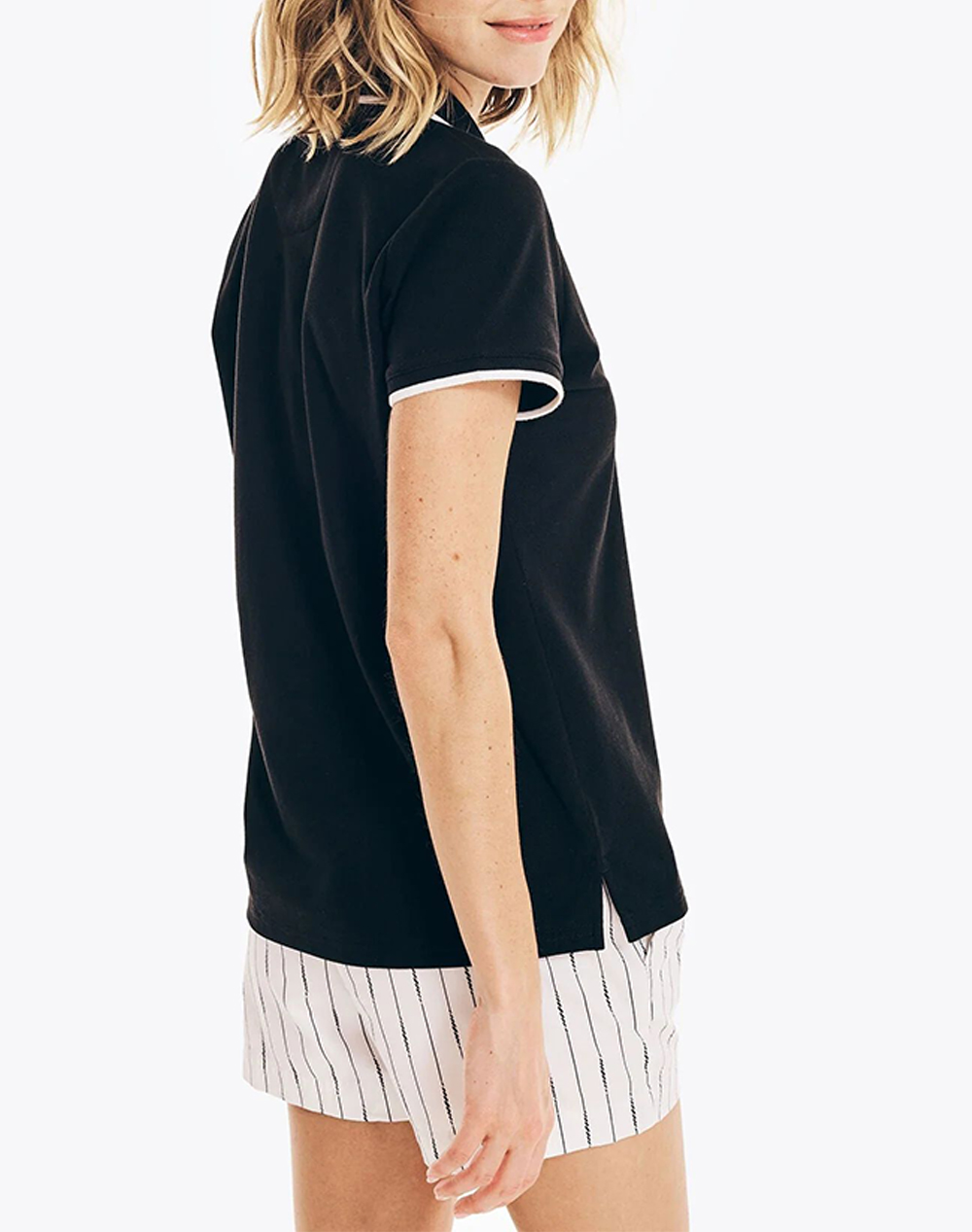 NAUTICA BLOUSE POLO ΚΜ S/S TIPPED SPLIT NECK OCEAN POLO