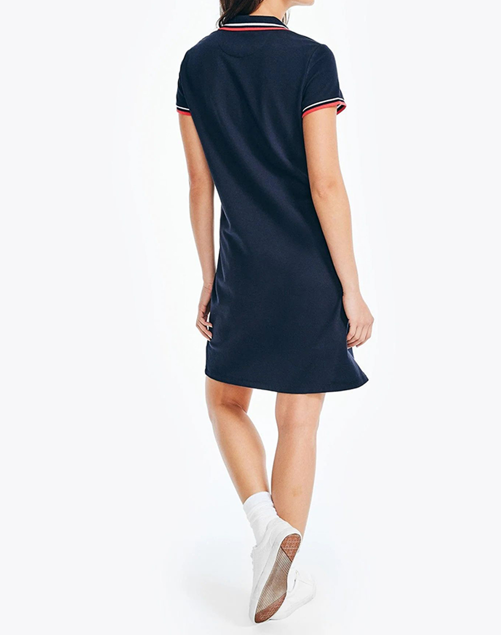 NAUTICA РОКЛЯ S/S TIPPED KNIT OCEAN POLO DRESS