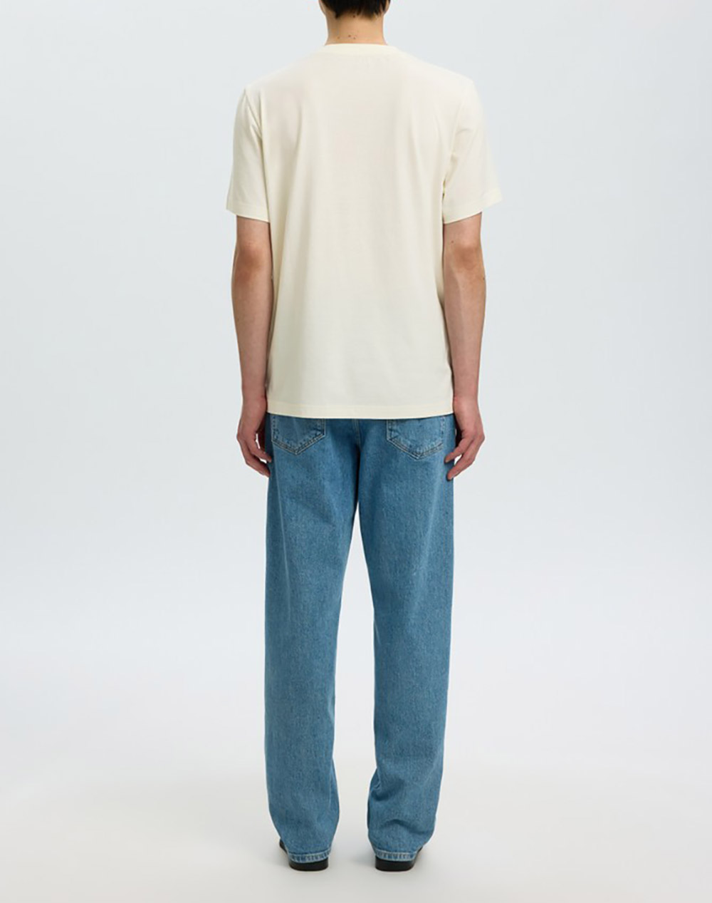 SELECTED SLHASPEN EMB SS O-NECK TEE