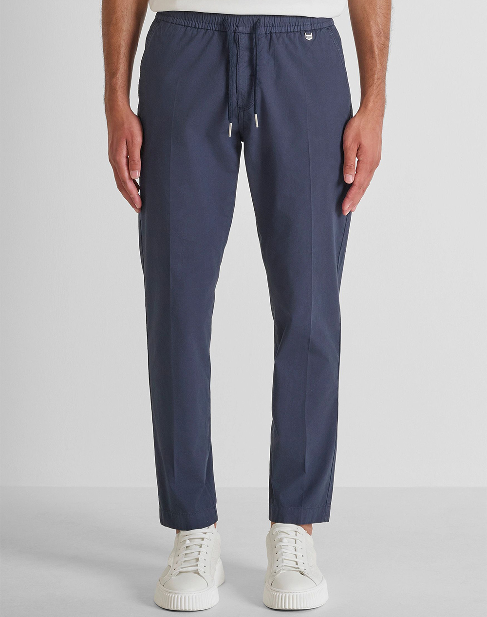 ANTONY MORATO MMTR00787FA900138 MIN OF 6 TROUSERS SALEM SLIM FIT IN STRETCH CORDUROY COTTON FABRIC GARMENT DYE WITH METAL BADGE MENS TROUSERS