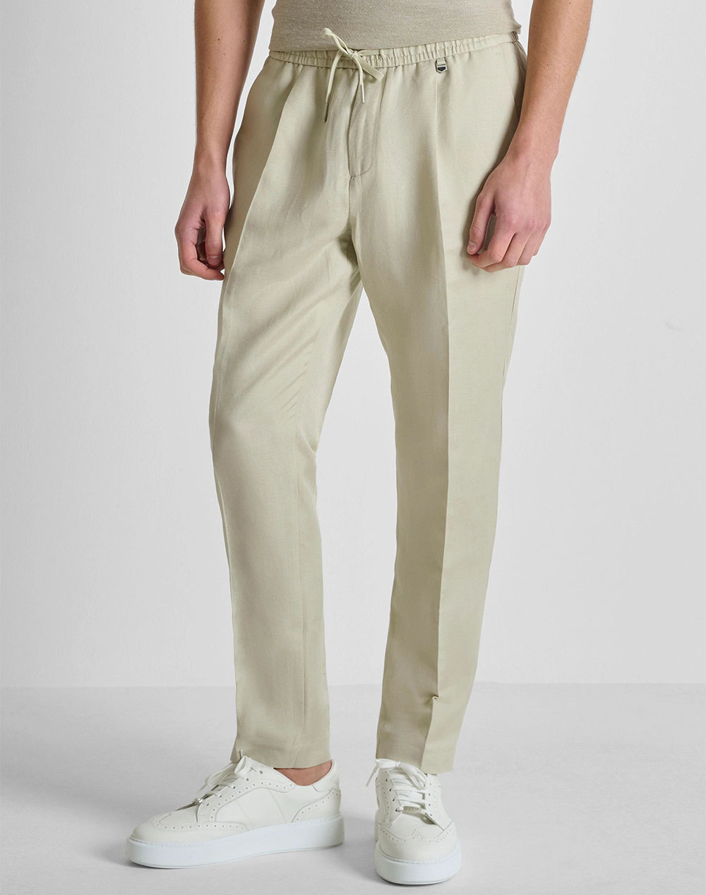 ANTONY MORATO MMTR00790FA900135 MIN OF 6 TROUSERS NEIL REGULAR FIT IN SLUB LINEN VISCOSE BLEND FABRIC MENS PANTS