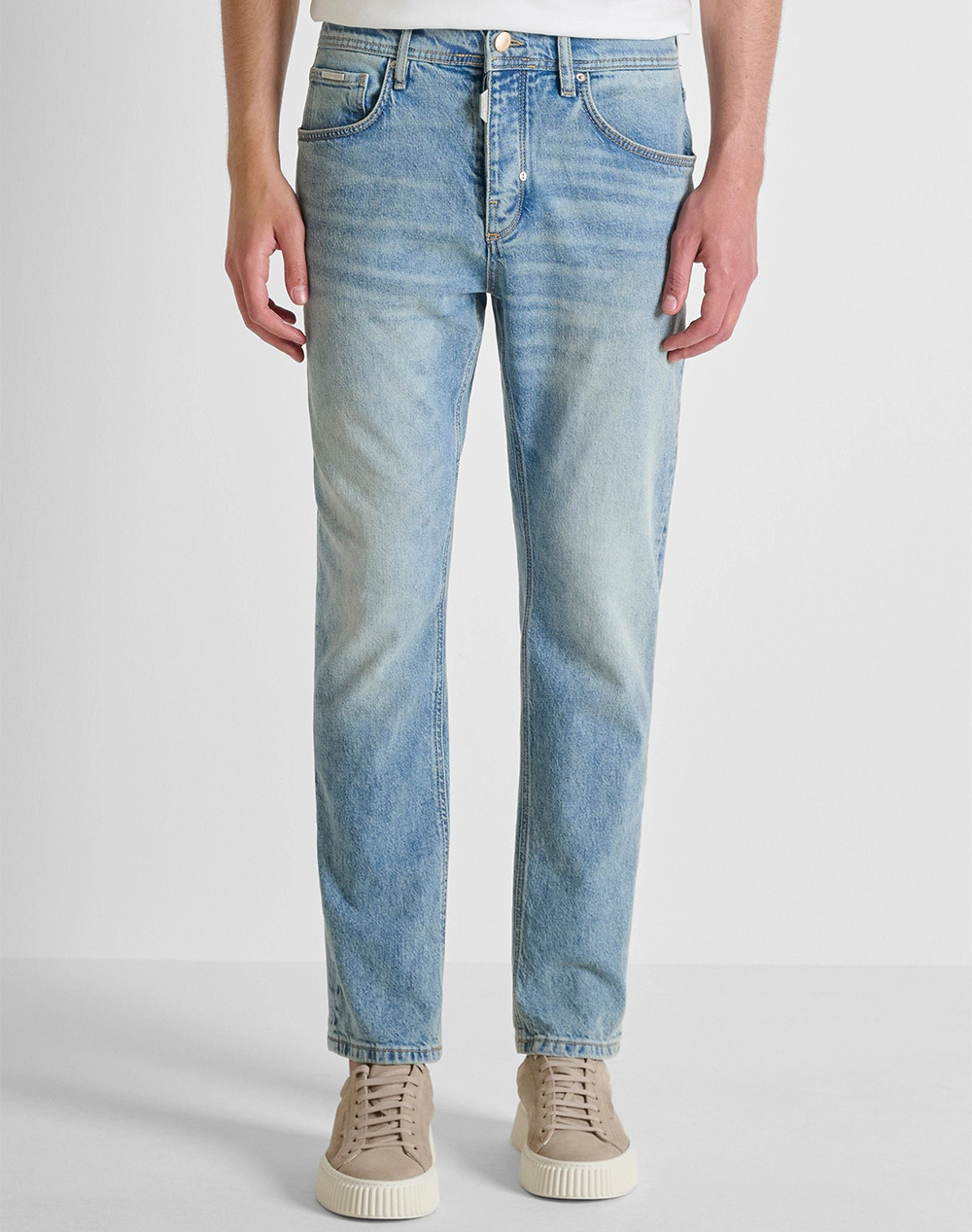ANTONY MORATO PRE MMDT00299FA750624 JEANS JIMI SLIM CROPPED FIT IN RIGID DEEP SKY DENIM МЪЖКИ ПАНТАЛОНИ