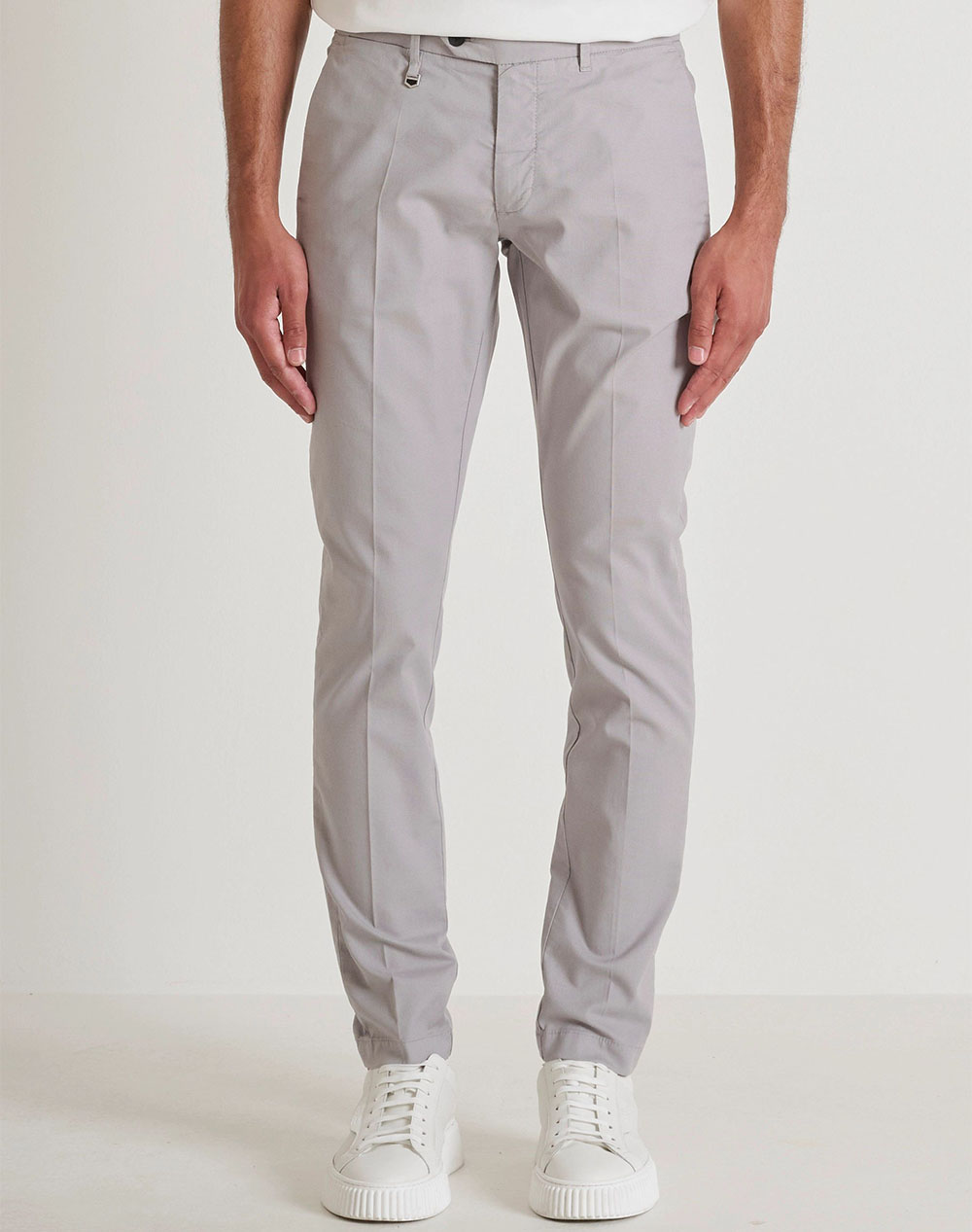 ANTONY MORATO MMTR00781FA850390 MIN OF 6 TROUSERS BRYAN SKINNY FIT IN GARMENT DYE STRETCH COTTON BLEND FABRIC MICRO PATTERN TROUSERS MENS