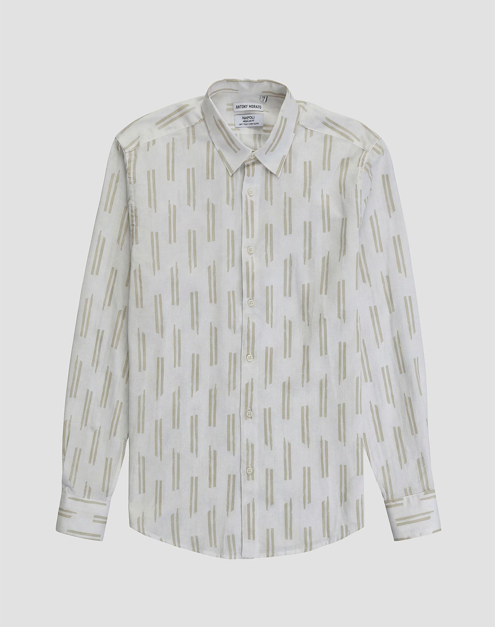 ANTONY MORATO MMSL00789FA430661 MIN OF 6 SHIRT NAPOLI REGULAR FIT IN PRINTED LINEN BLEND FABRIC MENS SHIRT