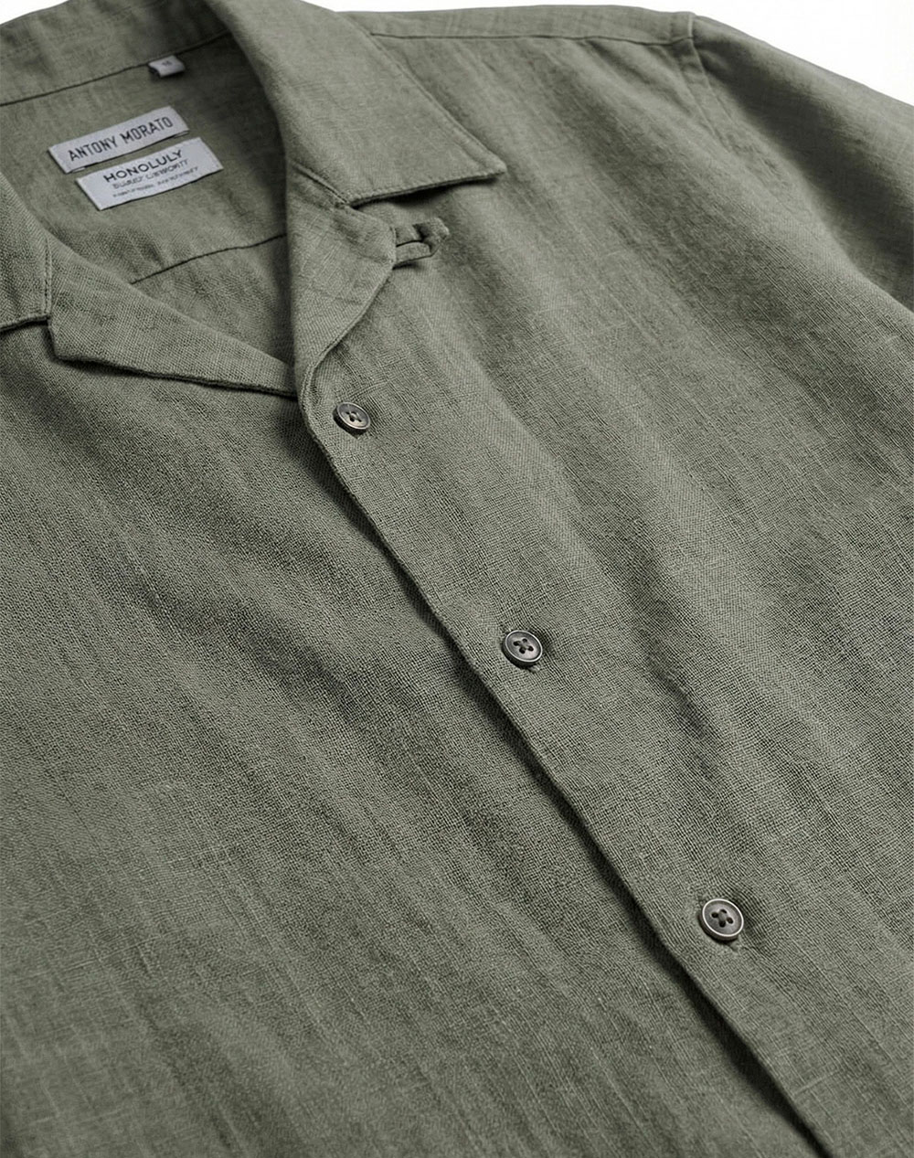 ANTONY MORATO MMSS00206FA400099 MIN OF 6 SHIRT HONOLULU REGULAR STRAIGHT FIT IN SOFT TOUCH VISCOSE LINEN BLEND FABRIC MENS SHIRT