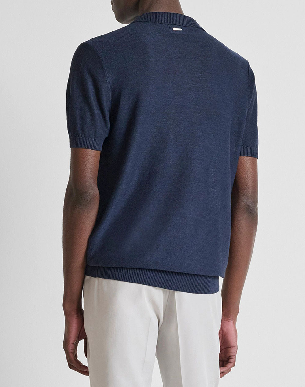 ANTONY MORATO MMSW01603YA500067 MIN OF 6 SWEATER REGULAR FIT IN LINEN BLEND SOFT YARN WITH LOGOED METAL BADGE MENS