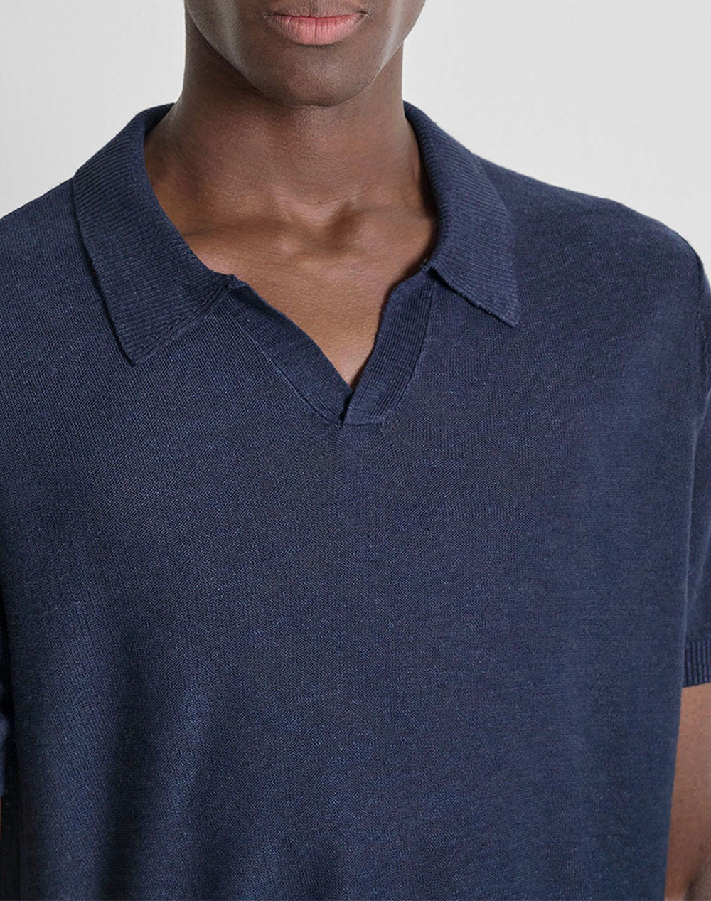ANTONY MORATO MMSW01603YA500067 MIN OF 6 SWEATER REGULAR FIT IN LINEN BLEND SOFT YARN WITH LOGOED METAL BADGE MENS