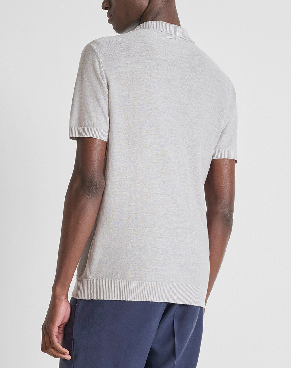 ANTONY MORATO MMSW01603YA500067 MIN OF 6 SWEATER REGULAR FIT IN LINEN BLEND SOFT YARN WITH LOGOED METAL BADGE MENS