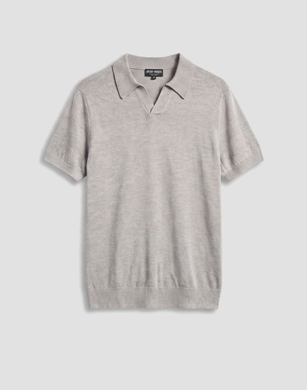 ANTONY MORATO MMSW01603YA500067 MIN OF 6 SWEATER REGULAR FIT IN LINEN BLEND SOFT YARN WITH LOGOED METAL BADGE MENS