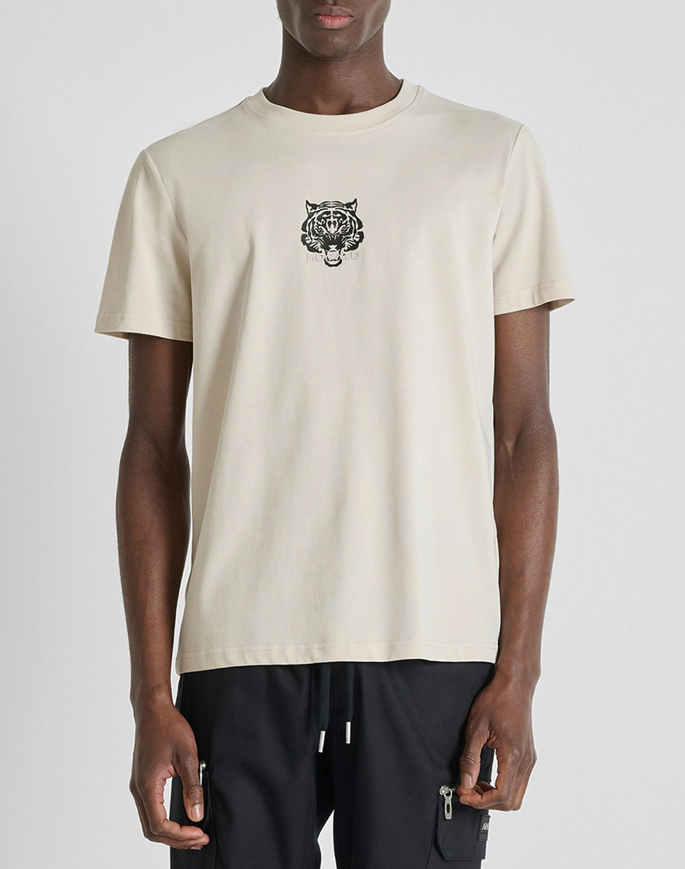 ANTONY MORATO PRE MMKS02608FA100258 T-SHIRT REGULAR FIT IN JERSEY COTTON FABRIC WITH TIGER PRINT МЪЖКА БЛУЗА