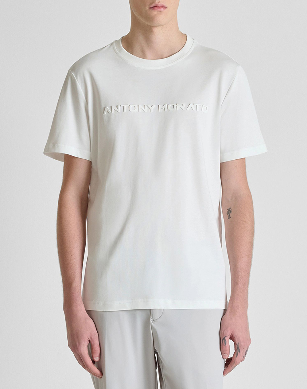 Antony morato mmks02646fa100258 min of 6 t-shirt regular fit мъжка блуза male t-shirt бяло