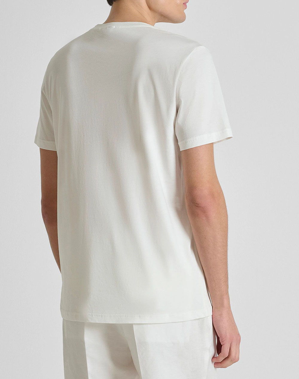 ANTONY MORATO MMKS02662FA100231 MIN OF 6 T-SHIRT REGULAR FIT IN COTTON VISCOSE BLEND FABRIC WITH RUBBER INJECTION LOGO PRINT МЪЖКА БЛУЗА