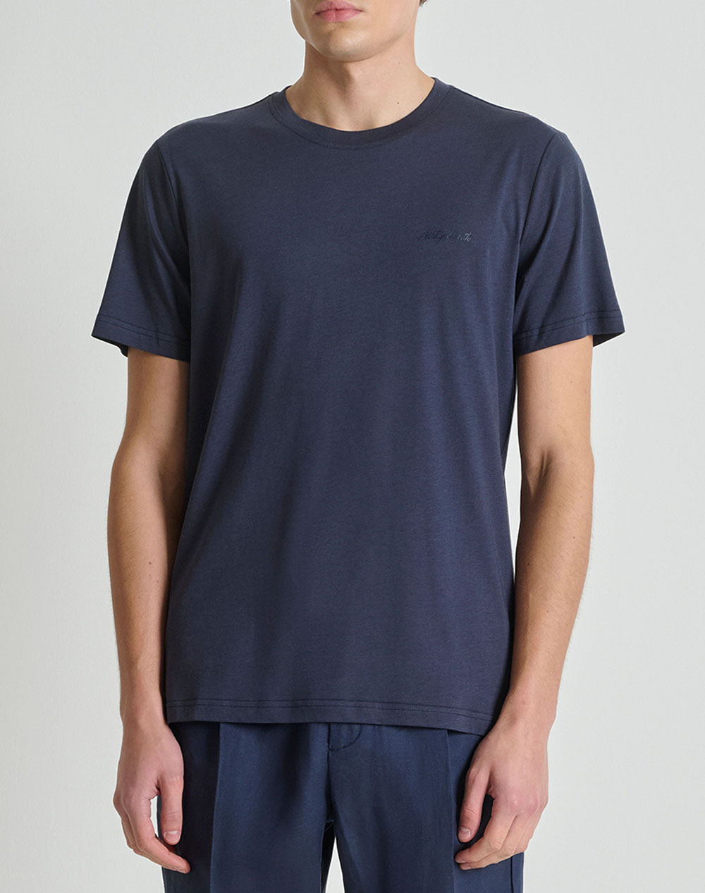 ANTONY MORATO MMKS02662FA100231 MIN OF 6 T-SHIRT REGULAR FIT IN COTTON VISCOSE BLEND FABRIC WITH RUBBER INJECTION LOGO PRINT МЪЖКА БЛУЗА