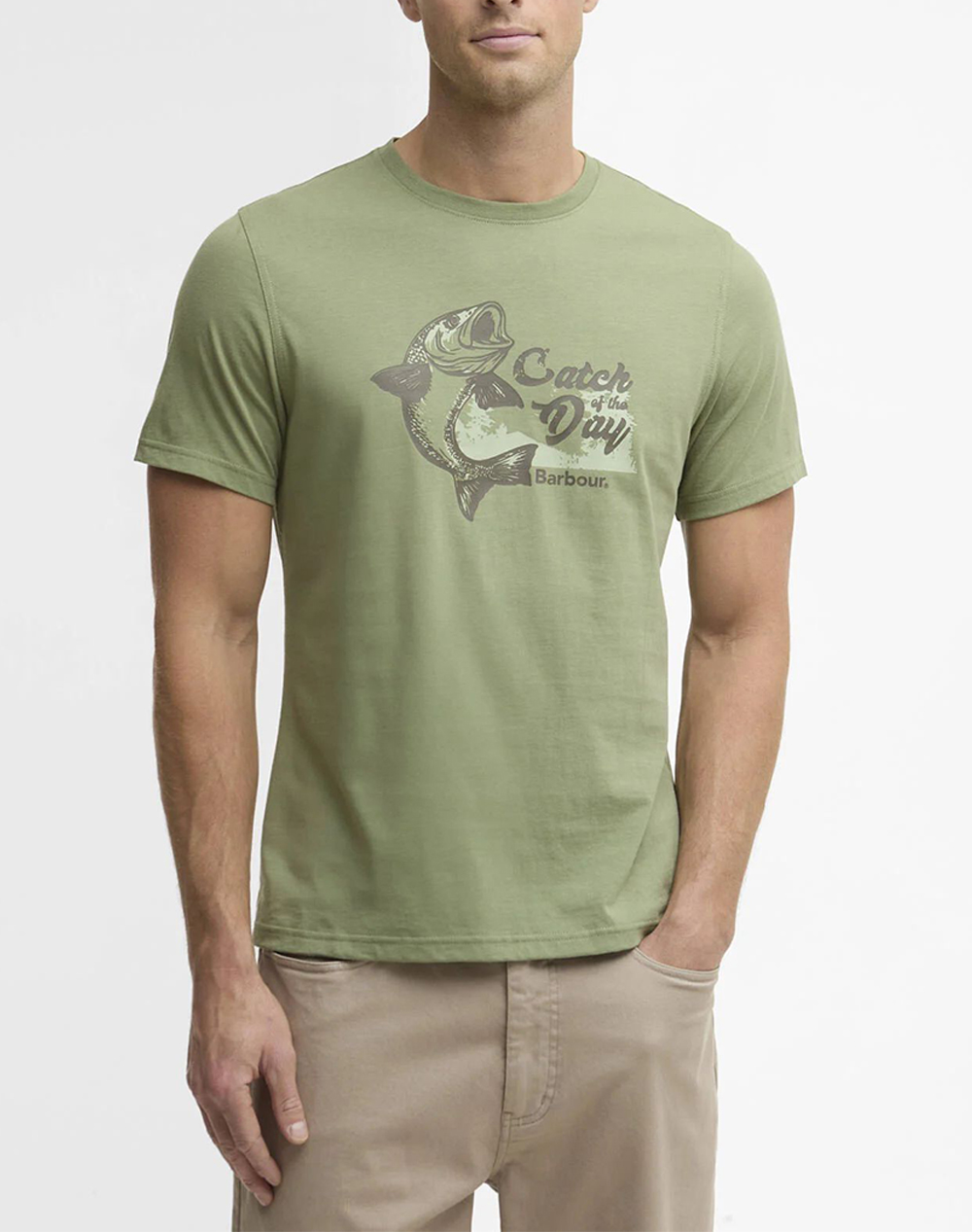 Barbour blouse t-shirt κ/μ male t-shirt зелено