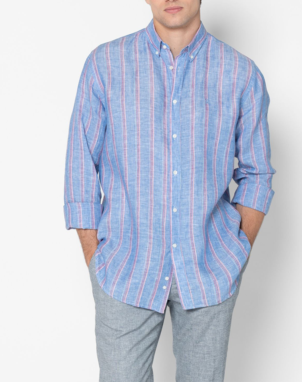 THE BOSTONIANS РИЗА ACORN ΛΙΝΟ REGULAR FIT Button-down Regular Fit