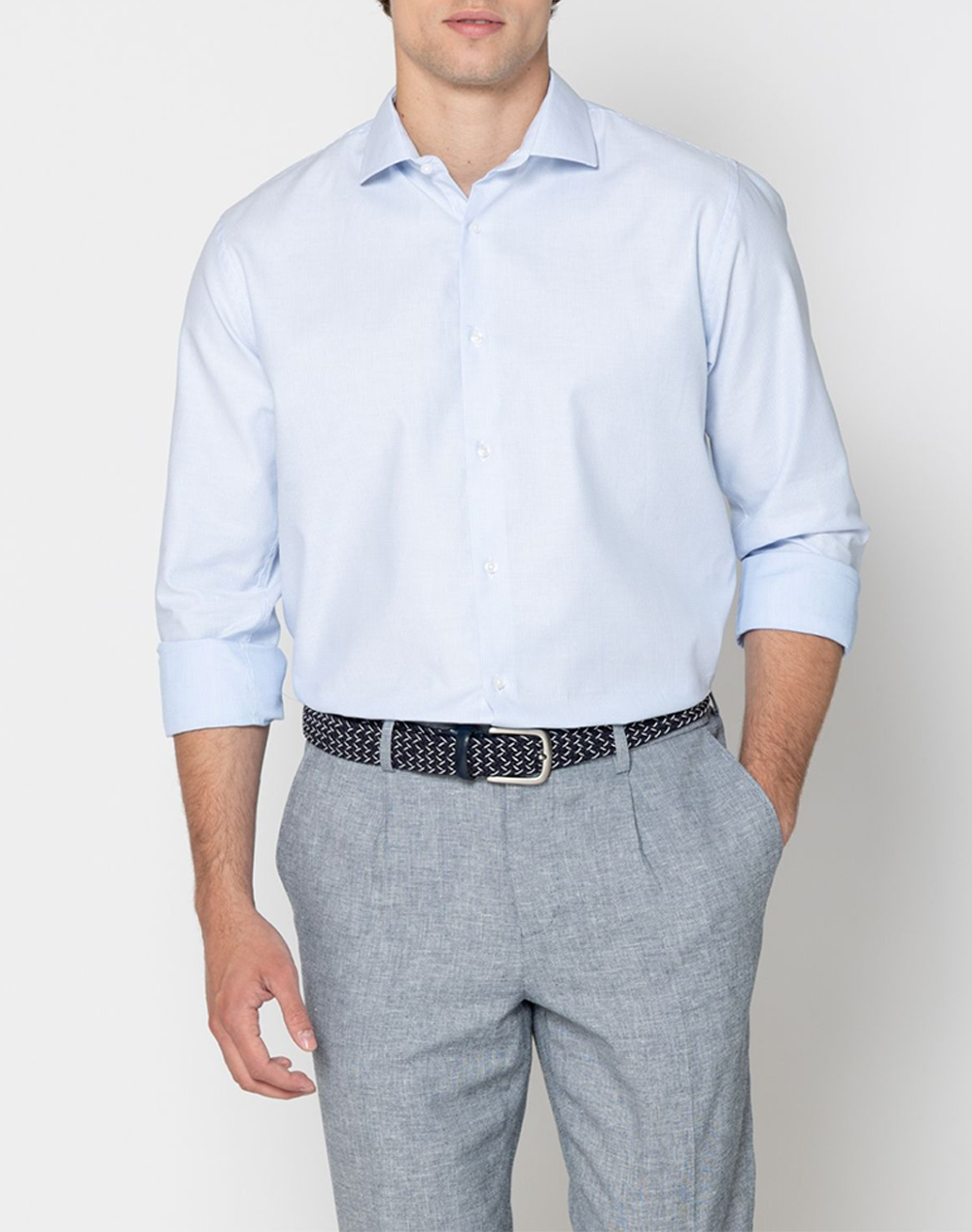 THE BOSTONIANS РИЗА DOBBY CUSTOM FIT Semi-Rex Custom Fit