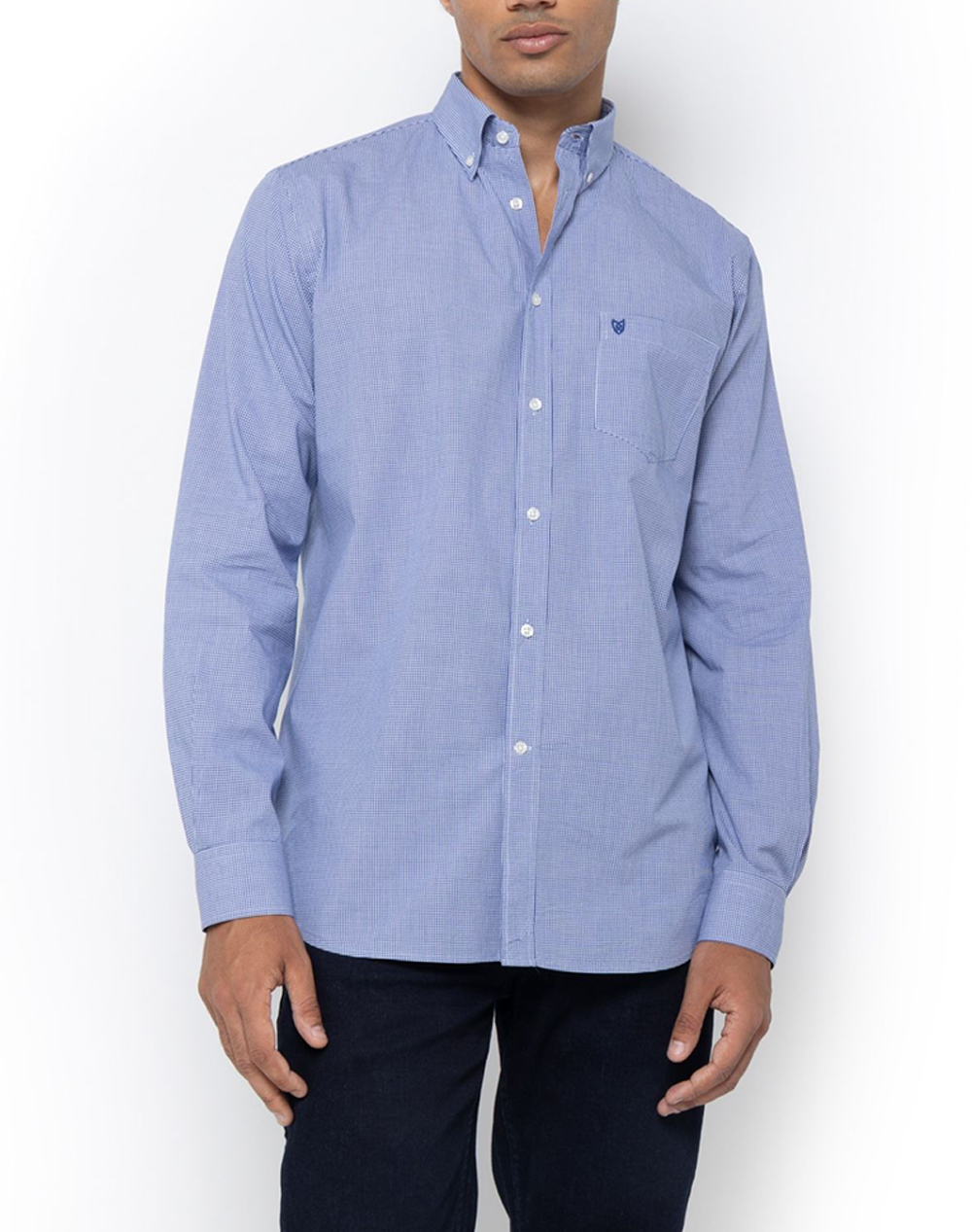 THE BOSTONIANS SHIRT CHESTER REGULAR FIT MiniCheck POPLIN Button-down Regular Fit
