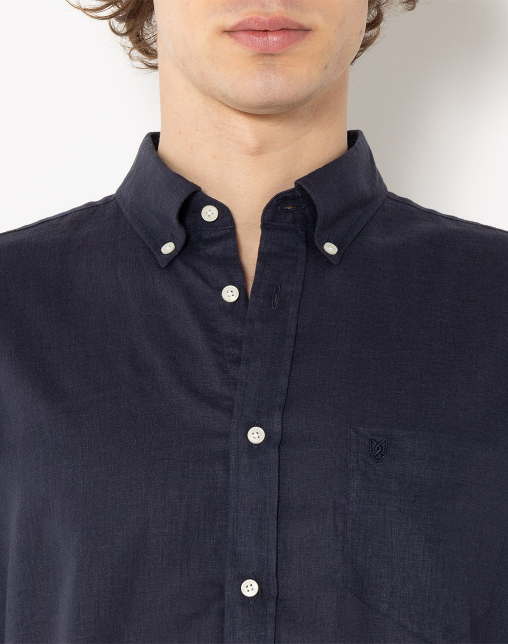 THE BOSTONIANS РИЗА REGULAR FIT Plain LINEN Button-down Regular Fit