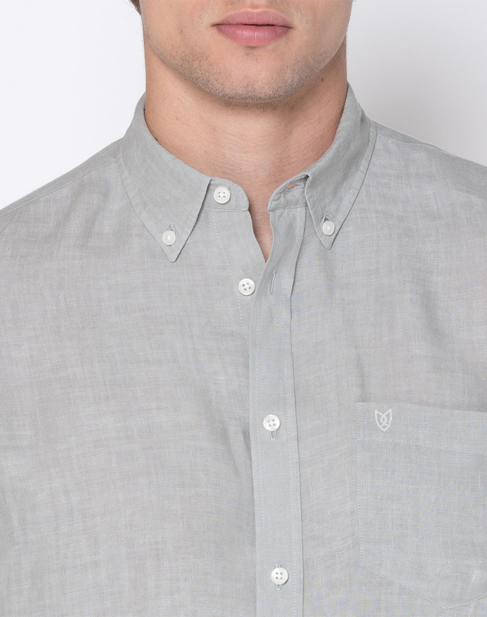 THE BOSTONIANS РИЗА REGULAR FIT Plain LINEN Button-down Regular Fit