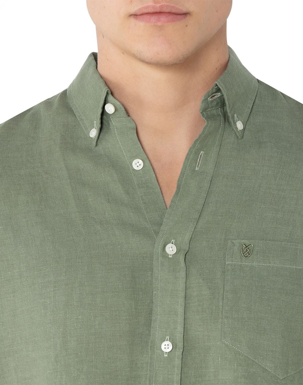 THE BOSTONIANS РИЗА REGULAR FIT Plain LINEN Button-down Regular Fit