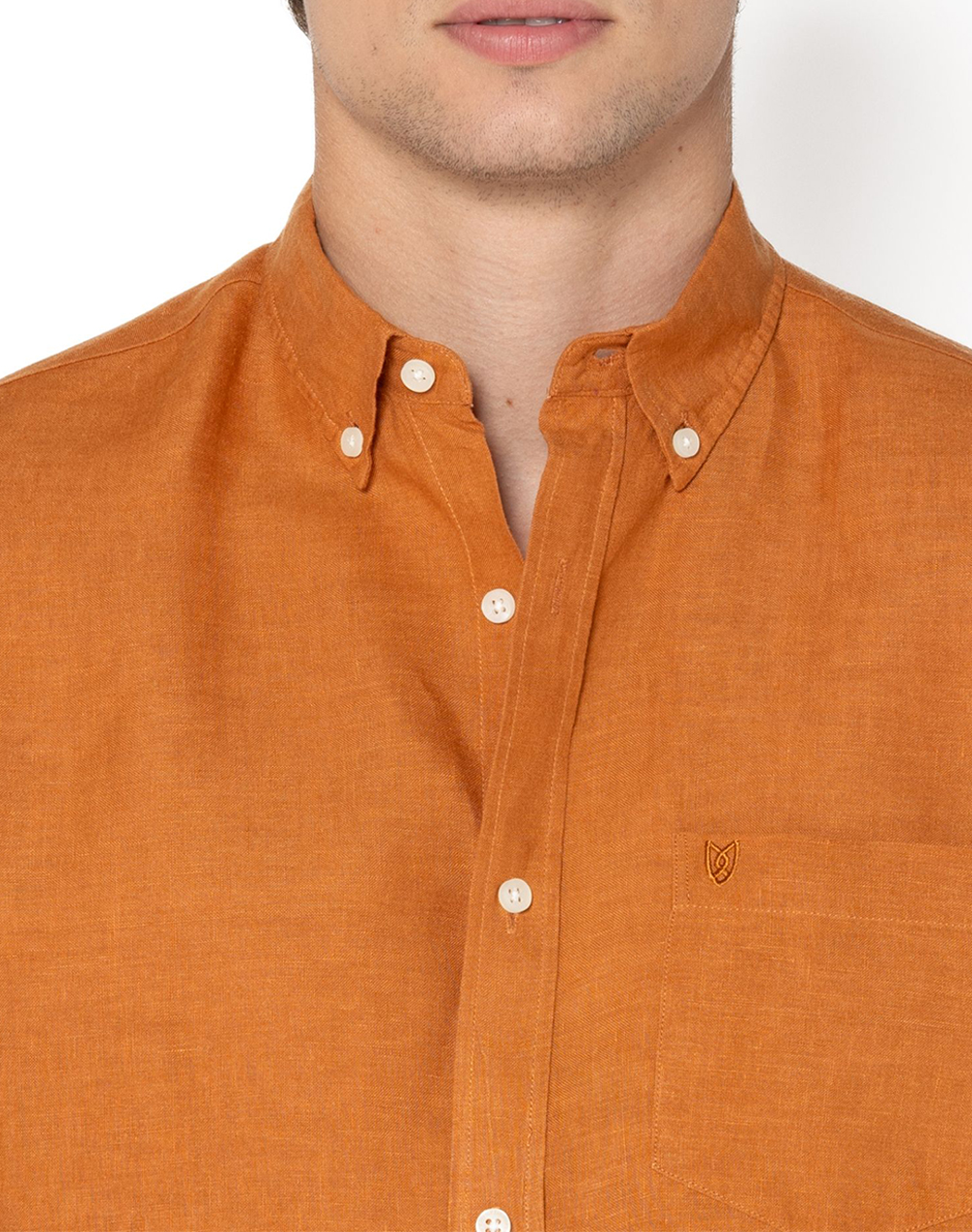 THE BOSTONIANS РИЗА REGULAR FIT Plain LINEN Button-down Regular Fit