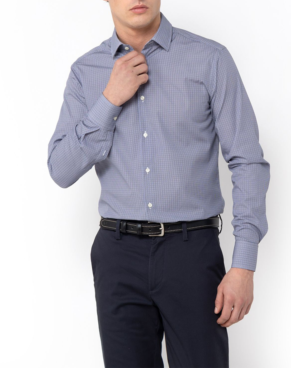 THE BOSTONIANS РИЗА CHARLES POPLIN SLIM FIT Classic Slim Fit