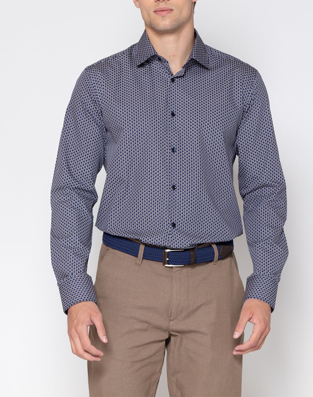 THE BOSTONIANS РИЗА CHARLES POPLIN SLIM FIT Classic Slim Fit