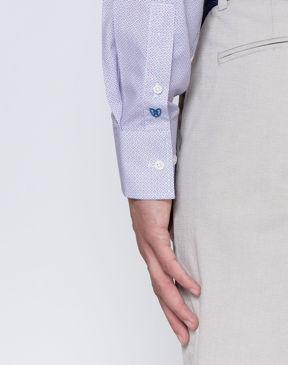 THE BOSTONIANS РИЗА CHARLES POPLIN SLIM FIT Classic Slim Fit