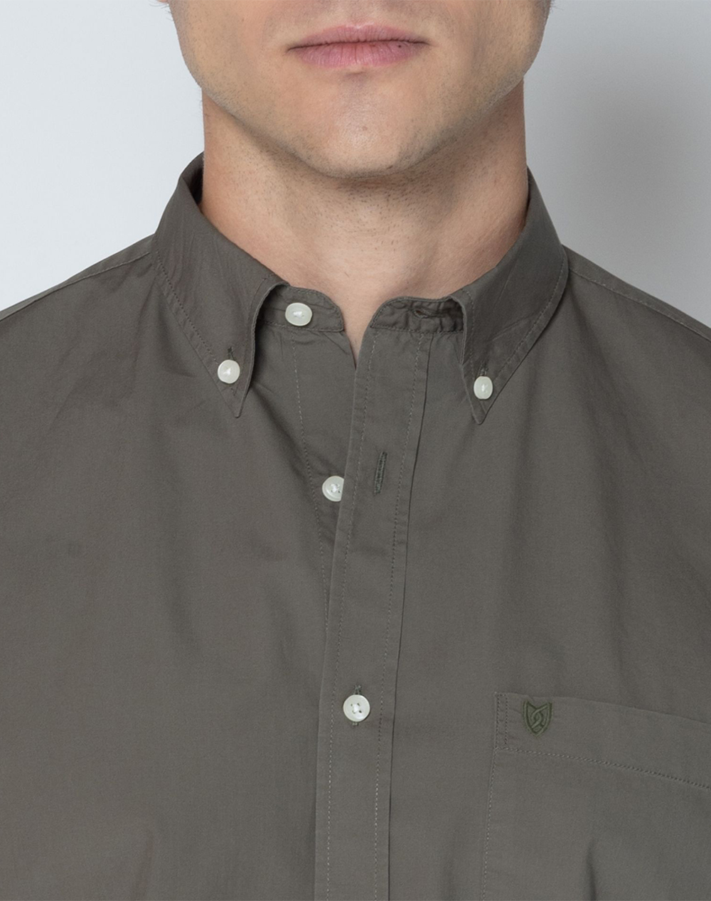 THE BOSTONIANS РИЗА POPLIN REGULAR FIT Plain POPLIN Button-down Regular Fit