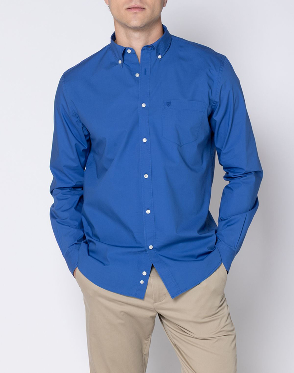 THE BOSTONIANS РИЗА POPLIN REGULAR FIT Plain POPLIN Button-down Regular Fit