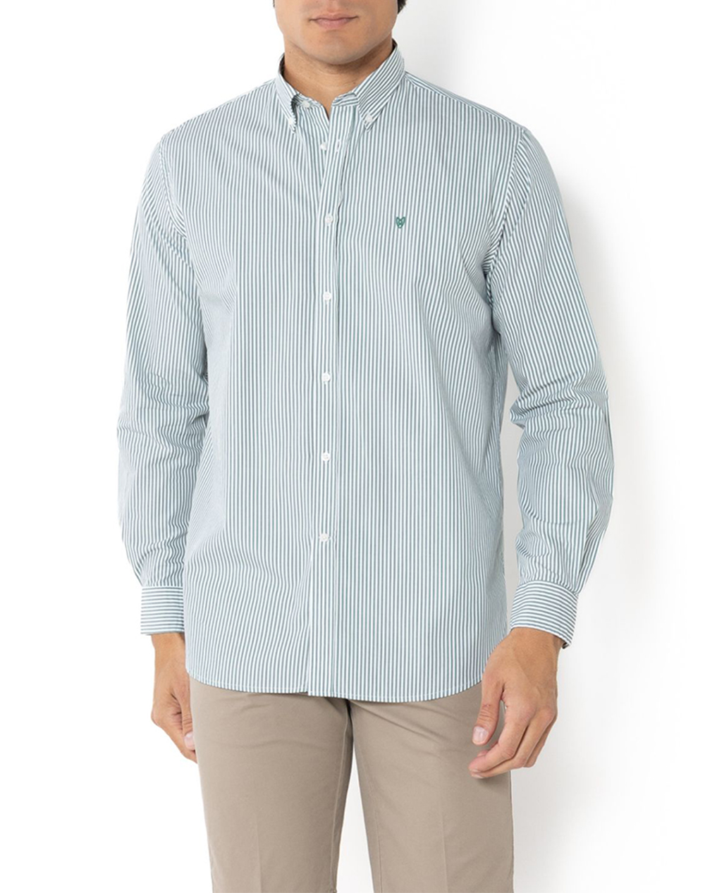 THE BOSTONIANS РИЗА ACORN POPLIN REGULAR FIT Stripe POPLIN Button-down Regular Fit