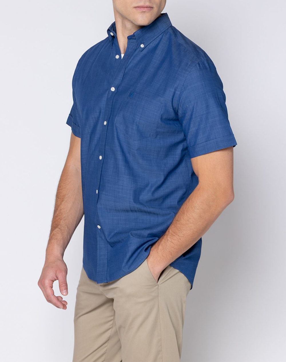 THE BOSTONIANS РИЗА REGULAR FIT Plain SLUB Button-down Regular Fit