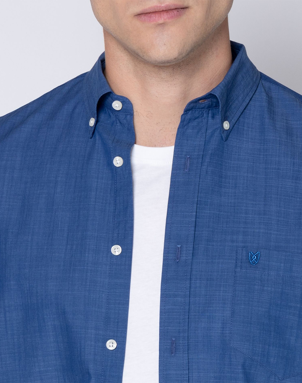 THE BOSTONIANS РИЗА REGULAR FIT Plain SLUB Button-down Regular Fit