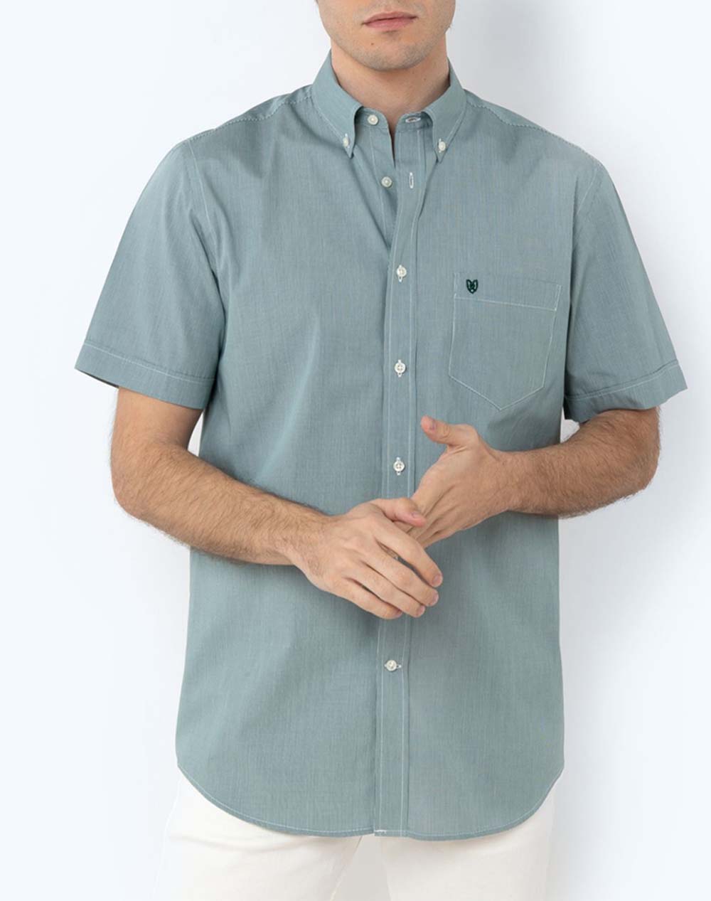 THE BOSTONIANS РИЗА CHESTER POPLIN REGULAR FIT MiniCheck POPLIN Button-down Regular Fit
