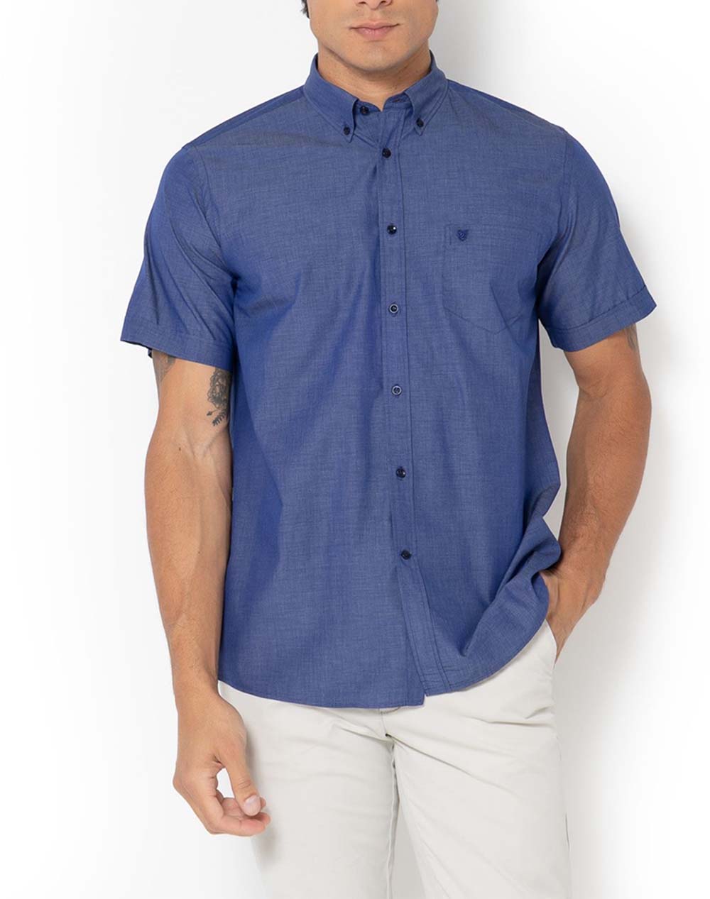 THE BOSTONIANS РИЗА FIL A FIL REGULAR FIT Plain FIL A FIL Button-down Regular Fit