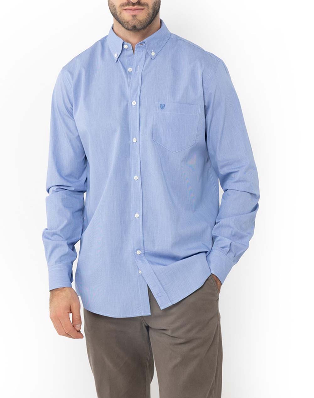 THE BOSTONIANS РИЗА CHESTER POPLIN REGULAR FIT MiniCheck POPLIN Button-down Regular Fit