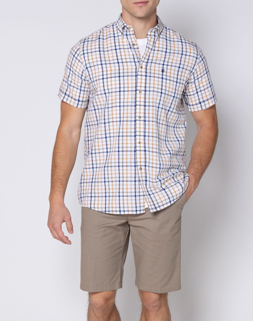 THE BOSTONIANS РИЗА MAVERICK SEERSUCKER REGULAR Button-down Regular Fit