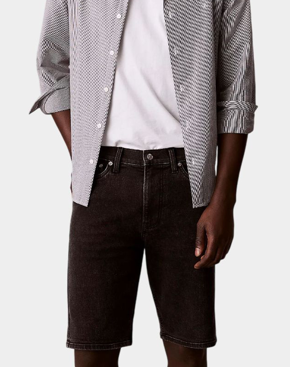 CALVIN KLEIN JEANS SLIM CK ESSENTIAL BLACK SHORT